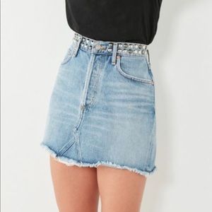 Agolde blue jean skirt
